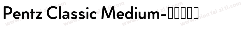 Pentz Classic Medium字体转换